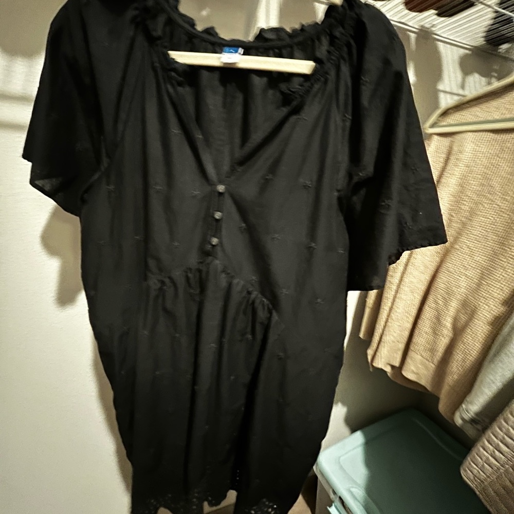 Black Eyelet Dress